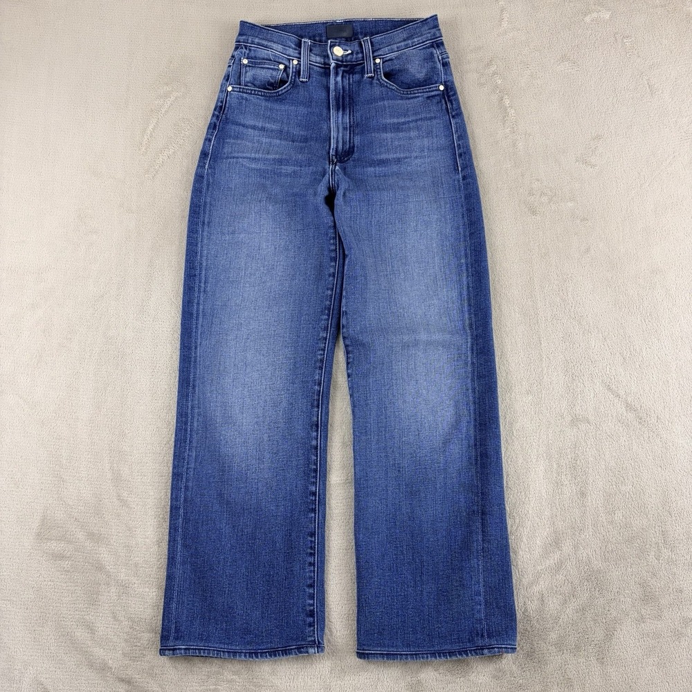 MOTHER The Rambler Zip Ankle High Rise Straight Jeans in High Tide Women 24 $228